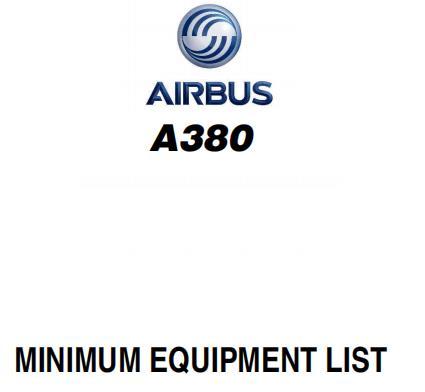 Airbus A380 MINIMUM EQUIPMENT LIST-Digital Download
